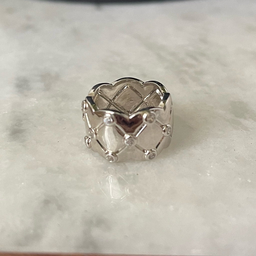 Lisa Freede Silver Quilted Ring
